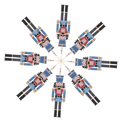 OATIPHO 4paare Holz Weihnachtsmann Ohrringe Für Frauen Mädchen Weihnachtsfeiern Festliche Ohrhänger Süße Weihnachts Schmuck Geschenkidee von OATIPHO