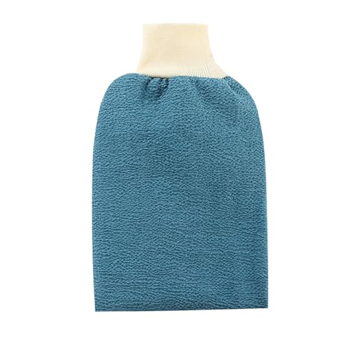 OATIPHO 4 STÜCKE Teiliges Doppelseitiges Peeling badetuch mit Massagehandschuhen Dickes Leichtes Badetuch zum Sanften Körperpeeling und Hautreinigung Tragbar für Reisen Zufällige Farbe von OATIPHO