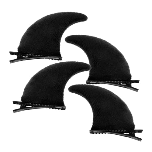 OATIPHO 4 Stck Schwarze Horn Haarspangen für Halloween Teiliges Kreative Accessoires für Damen Langlebig und Leicht Dekoration für Halloween Outfit von OATIPHO