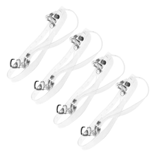 OATIPHO 4 Stück Abnehmbare High Heels Schnürsenkel mit Schnallenverschluss Transparente Anti lose Schuhriemen für Damen Pumps und Ballerinas Praktische Fixierbänder für Bequemen Sitz und von OATIPHO