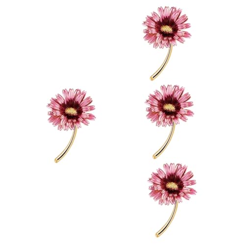 OATIPHO 4 Stück Blumen brosche schalclip schal clip Alltagsbrosche schmücken Pullover Frauen kleiden Clips Schal-Clip niedlich Lavalier Korsage Blumenbrosche Fräulein Stift Rosa von OATIPHO