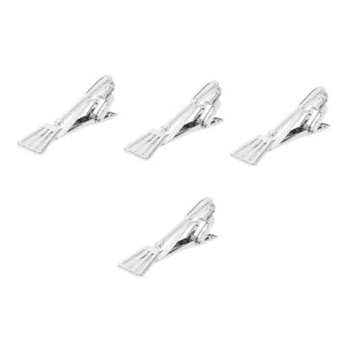 OATIPHO 4 Stück Brushed Metall Krawattenklammer Männer Kreative Spatel Form Tie Clip Edelstahl Unverformbar Vielseitig Passend Für Business Hochzeit Party Accessoire von OATIPHO