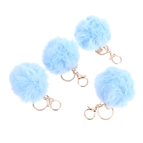 OATIPHO 4stücke Schlüsselanhänger Blumen-schlüsselanhänger Hängeanhänger Taschenaccessoire Fuzzy Ball Blume Schlüsselringe Handtasche Ornament Handwerk Auto Schlüsselketten von OATIPHO