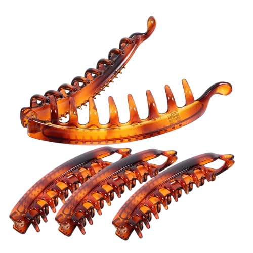 OATIPHO 4 Stück Große Teiliges Haarklammer Hochwertige Dolphin Banana Clips für Damen Vertikale und Horizontale Anwendung für Dickes und Lockiges Haar Praktisch für Kreative Frisuren von OATIPHO