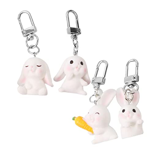 OATIPHO 4stücke Teiliges Niedlicher Kaninchen Schlüsselanhänger Dekorative Charms Für Taschen Schlüsselringe Für Ostern Originelle Accessoires von OATIPHO
