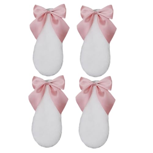 OATIPHO 4 Stück Hasenohr Haarspange Hörner Cosplay Tiere Plüsch Haarnadeln Kaninchen Gruselig Dekorative Haarspange Hängeohren Haarnadeln Hund Clip Auf Ohren Fuchsohren Rosa Nylon von OATIPHO
