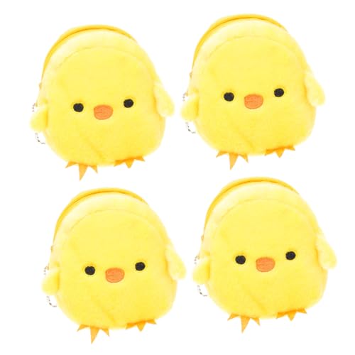 OATIPHO 4stücke Kawaii Kleine Gelbe Küken Münzbeutel Lustige Geldbörse Für Ostern Material Für Damen Handlich Für Münzen Und Kleingeld Zufällige Fußfarbe von OATIPHO