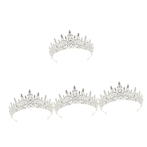 OATIPHO 4 Stück Krone Haarschmuck für Mädchen Brautschmuck für Damen haar zubehör haircharm Tiara Kleider Haarschmuck für die Braut Haarschmuck für die Hochzeit Jahrgang Kleidung Stirnband von OATIPHO