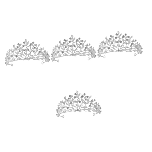 OATIPHO 4 Stück Krone Stirnband Stirnbänder Tiaras Tiara Für Frauen Haarschmuck Für Bräute Zubehör Zink Hochzeit Braut von OATIPHO