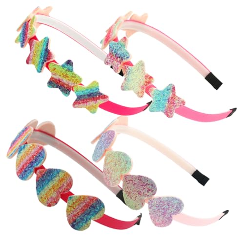 OATIPHO 4stücke Dekorativer Kopfbedeckungen Für Junge Mädchen Schöne Party-kopfbedeckungen Modische Stirnbänder Mit Herzen Leicht Und Angenehm Zu Tragen Für Festivals Und Urlaub von OATIPHO