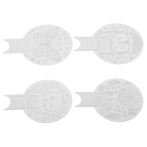 OATIPHO 4 Stück Nagelstempelplatten Nagelkunst -stamper Nagel Stempel Nagellack Stempel Nageldesign-stempel Nagelstempelset Nagelstempel Für Nagelkunst Silver Stahlplatte von OATIPHO