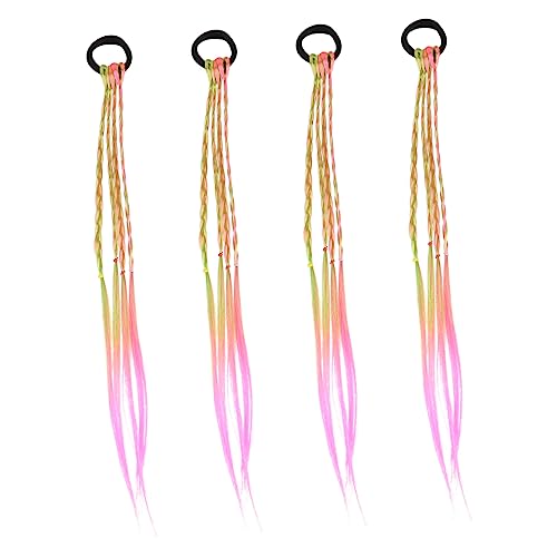 OATIPHO Halloween-perücken Für Mädchen 4 Stück Und Mädchenperücken Zöpfe Jungen Und Mädchen Zopfperücke Kopfschmuck Kindersicheres Material von OATIPHO