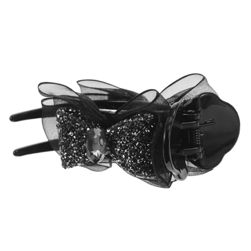 OATIPHO 4 Stück Schleifen Haarklammer mit Strasssteinen Robuster Haarkralle für Damen Multifunktionaler Pferdeschwanz Clip für Hochsteckfrisuren Brötchen und Festlichen Look von OATIPHO