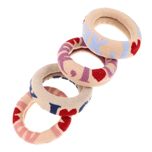 OATIPHO 4 Stück Stilvolle Haargummis für Damen Handtuch Haarbänder Zufällige Farben und Designs Praktische Haaraccessoires für Besondere Anlässe Zufällige Farbe von OATIPHO