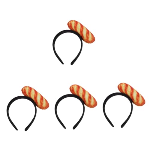 OATIPHO 4 Stück Stirnband aus Lebensmittelimitat Haarband hair- Haarspangen Haargummi Gastgeschenke Brot-Stirnbänder für Party Cosplay Haarschmuck schmücken Kleidung Haarnadel Plüsch von OATIPHO