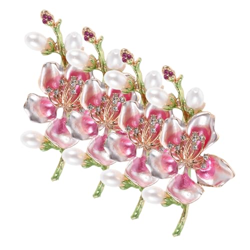 OATIPHO 4 Stück Strass Blumenbrosche – Perlenblüten Blumenbroschen Vintage Perlen Anstecknadel Corsage Schmuck Für Frauen Brautschmuck Hochzeit von OATIPHO