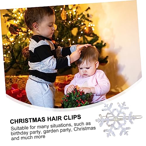 OATIPHO 4 Stück Teilig Weihnachts Haarschmuck Schneeflocken Haarspangen für Damen Festlicher Haarschmuck Leicht und Komfortabel als zu Weihnachten von OATIPHO
