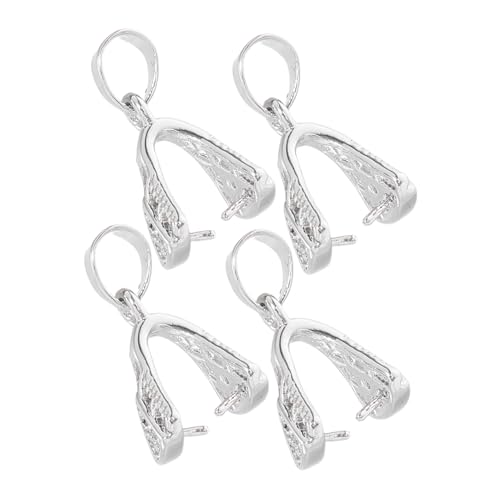 OATIPHO 4 Stück Teiliges Kupfer Halsketten Anhänger Verbinder Pinch Clip Verschluss Vielseitig für DIY Schmuck Einfache Befestigung Geeignet für Halsketten Armbänder und Fußkettchen von OATIPHO