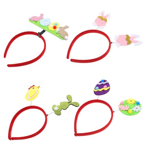 OATIPHO 4 Stück Themen Haarreifen Lustige Cosplay Kopfbedeckungen mit Cartoon Design für Ostern Leicht und Bequem für Partys und Fotosessions von OATIPHO