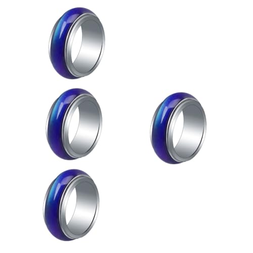 OATIPHO 4 Stück Thermochromer Ring Kinderringe Ring Für Männer Punkringe Für Männer Cocktailringe Männer Klingeln Verstellbare Ringe Für Männer Damen Ringe Schmuck Männlich Mode Kupfer von OATIPHO