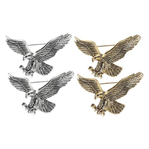 OATIPHO 4 Stück Vintage Eagle Brosche für Herren Retro Anstecknadeln für Anzug und Hut Klassisches Design Vielseitiges Accessoire mit Symbolkraft für Stilbewusste Männer von OATIPHO