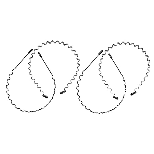 OATIPHO 4 Stück Wellenförmige Haarbänder Unsichtbare Kopfband für Damen und Herren Elastische Haarschmuck für Make Up Gesichtspflege und Kostüme von OATIPHO