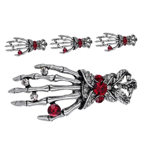 OATIPHO 4 Teilige Retro Strassbrosche Dekorative Anstecknadeln Für Jacken Hemden Schals Und Rucksäcke – Einzigartige Accessoires Im Punk Stil Für Männer Und Frauen von OATIPHO