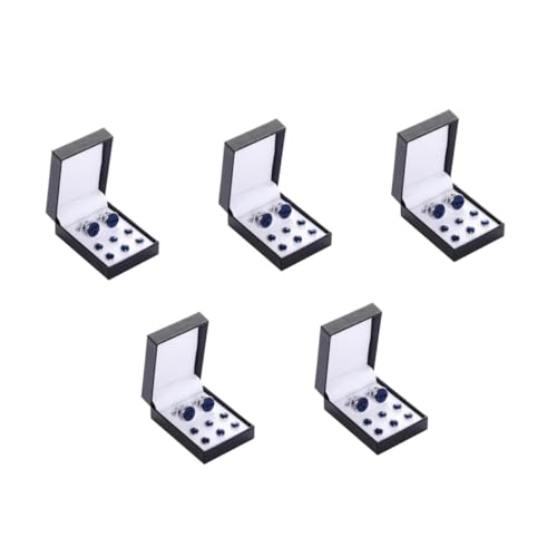 OATIPHO 40 Stck. Teiliges Manschettenknöpfe Set Herren Runde Tuxedo Cufflinks und Hemdknöpfe aus Langlebigem Material Kratzfestes Accessoire für Französische Hemden für Hochzeiten Business von OATIPHO