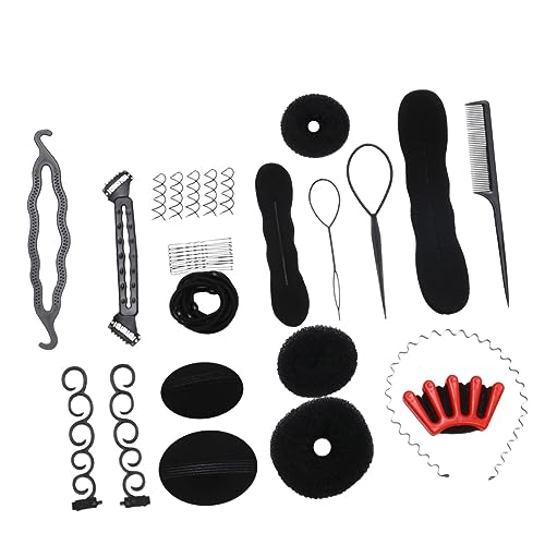 OATIPHO 42 Stück Teiliges Haaraccessoires Set für Damen Haarstyling Werkzeuge zum Flechten und Hochstecken Praktische Pflegeprodukte für Kreative Frisuren Schwarz von OATIPHO