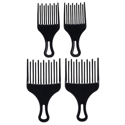 OATIPHO 4Stücke Haarpick Kamm Breiter Zahnkamm für Lockiges Glattes Haar Antistatisch zum Entwirren von Perücken und DIY Frisuren für Damen Herren von OATIPHO