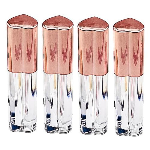 OATIPHO 4Stücke Herzform Leere Lip Gloss Behälter Nachfüllbare Lipgloss Flaschen mit Transparente Lippenfarben Container für Selbstgemacht Reisen Kosmetik von OATIPHO