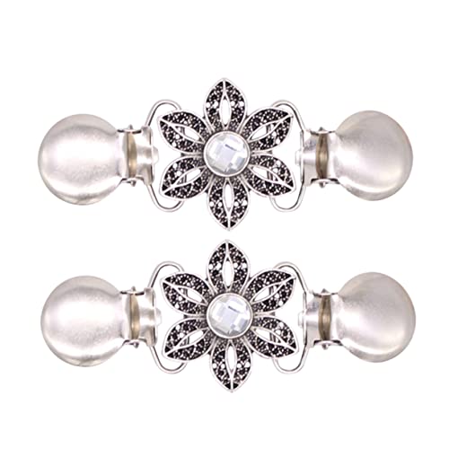 OATIPHO 4er Set Chic Strass Pullover Clips Schal Verbindungsschnallen Für Damen Modische Cardigan Clips Für Elegante Outfits Und Accessoires von OATIPHO