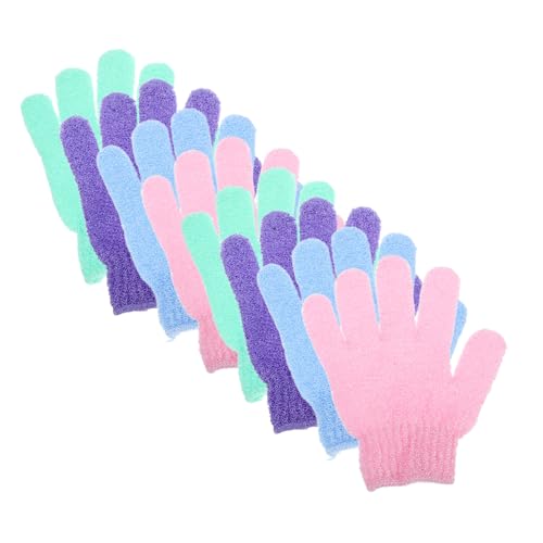 OATIPHO 4paare Exfolierende Duschhandschuhe Nylon Badehandschuhe Für Sanftes Körperpeeling Farblich Sortiert Hautpflege Für Männer Frauen Hautverjüngung von OATIPHO