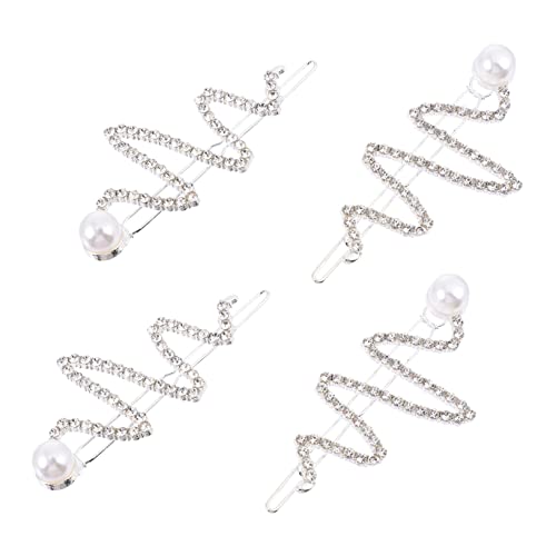 OATIPHO 4stücke Haarspange Mit Kristallen Für Frauen Wellenförmige Barrettes Haarclips Kopfschmuck Für Hochzeit Geburtstag Party Und Andere Anlässe von OATIPHO