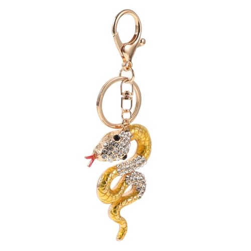 OATIPHO Metal Snake Schlüsselanhänger Metall Mit Glücksbringer-Schlange Für Frauen Süße Handtaschen-Dekoration Und Feng Shui Amulett Gold von OATIPHO