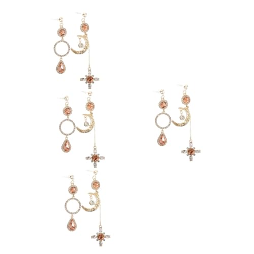 OATIPHO 5 Paar Barock Ohrringe Baumelnde Ohrringe Ohrstecker Mond Ohrringe Für Frauen Baumelnde Ohrringe Für Mädchen Ohrringe Schmuck S925 Miss Asymmetrisch von OATIPHO