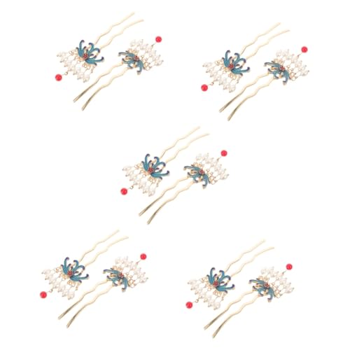 OATIPHO 5 Paare Han-Kostümzubehör im antiken Stil Haar Klammern Haarnadeln hut Essstäbchen Haarstock Haarstäbchen Haarknotenzubehör für Frauen chinesischer Stil Haarschmuck China schmücken von OATIPHO