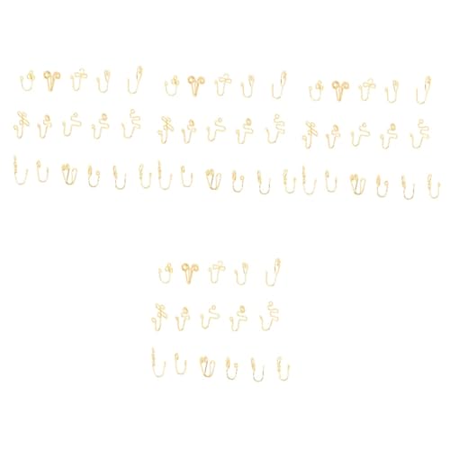 OATIPHO 5 Sätze Falsches Nasenring-set Nasenmanschette Nasenringe Für Frauen Nasenring Falscher Nasenring Modeschmuck Goldene Nasenringe Nasenring Rostfreier Stahl 16 Stück * 5 von OATIPHO