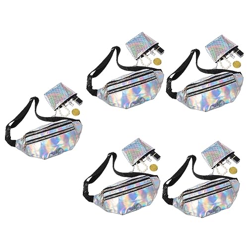 OATIPHO Hüfttasche Damen Verstellbar Glänzende Gürteltasche für Festivals Sport Reisen Crossbody Bauchtasche mit Praktischem Schnallenverschluss von OATIPHO