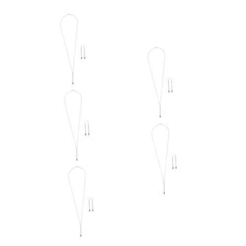 OATIPHO 5 Sätze Kreatives Matchstick Schmuckset Damen Ohrringe und Halskette Modern Minimalistisches Design Vielseitig Tragbar für Party Weihnachten Alltag von OATIPHO