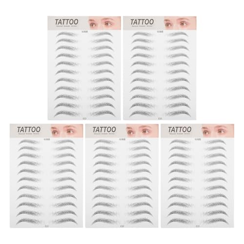 OATIPHO 5stücke Augenbrauenaufkleber Für Männer Realistische Haarähnliche Augenbrauen Wasserfeste Temporäre Augenbrauen-transferaufkleber Make-up-tool Für Frauen Langlebige von OATIPHO