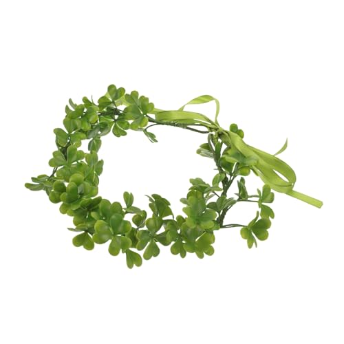 OATIPHO 5 Stück Kranz Stirnbänder Mädchen Stirnband St Patricks Day Stirnbänder Für Mädchen Grüne Blumenkrone Grüne Krone St Patricks Day Kleeblatt Krone Vase Braut von OATIPHO