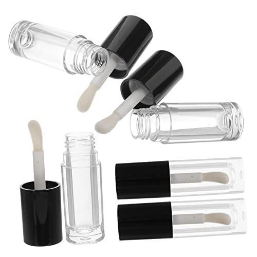 OATIPHO 5 Stück Leere Lippenpflege Röhrchen mit Pinsel Transparente Lip Gloss für Lippenöle und Lippenbalsam Auslaufsicher und Kompakt für Unterwegs von OATIPHO