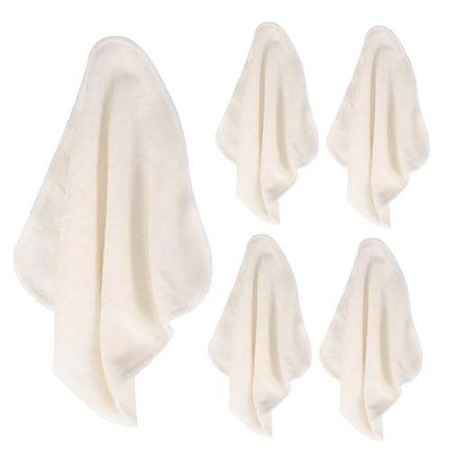 OATIPHO 5 Stück Reusable Bambusfaser Gesichtsreinigungstücher Exfolierende Waschhandschuhe Absorbierende Handtücher für Sanfte Gesichtsreinigung von OATIPHO