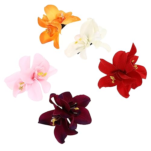 OATIPHO 5 Stück Simulierte Orchideenhaarclip Blumenclips für das Haar Orchidee Haarspange Haarblumen für Frauen haarschmuck Haarspange mit Blume Hawaii-Haarnadel von OATIPHO