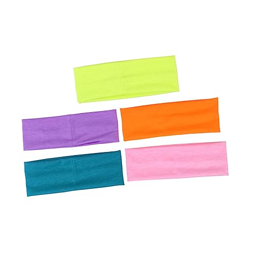 OATIPHO 5 Stück Teiliges Damen Sport Stirnband Elastische Schweißabsorbierende Yoga Headbands Orange und Grün für Fitness Laufen und Freizeitaktivitäten von OATIPHO