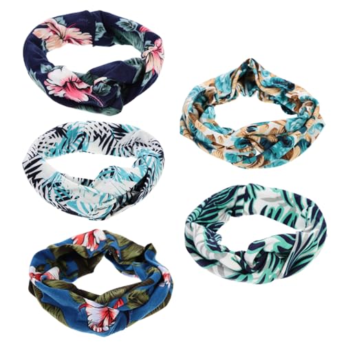 OATIPHO 5 Stück Teiliges Elastisches Sport Stirnband Feuchtigkeitsableitende Yoga Haarbänder für Damen und Herren für Fitness Joggen Radfahren und Mehr von OATIPHO