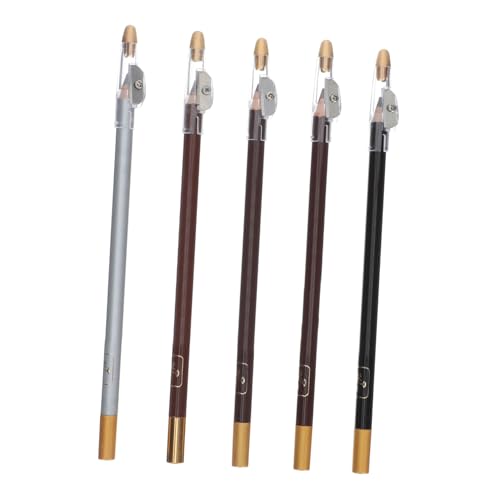 OATIPHO 5 Stück Teiliges Holz Augenbrauenstifte mit Anspitzer Langlebig und Präzise für Perfektes Augenbrauen Make Up für von OATIPHO