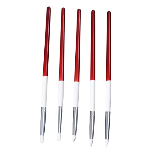 OATIPHO 5 Stück Teiliges Nagelkunst Skulptur Pen Set mit Silikonkopf Malwerkzeuge für Effekte zum Formen und Zeichnen von Mustern von OATIPHO