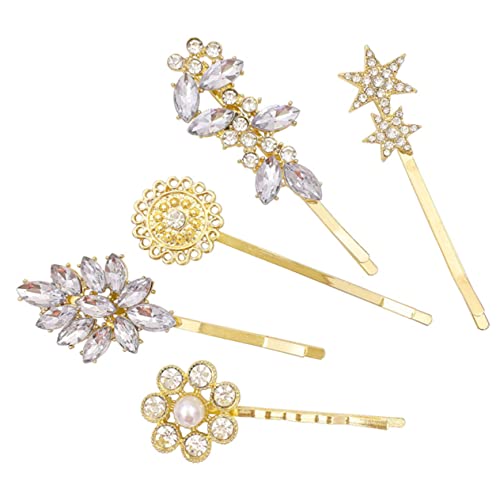 OATIPHO 5 Stück Teiliges Set Haarklammern für Damen mit Strasssteinen Haarspangen für Hochzeiten Braut Haarschmuck Einzigartiges Design für Besondere Anlässe von OATIPHO